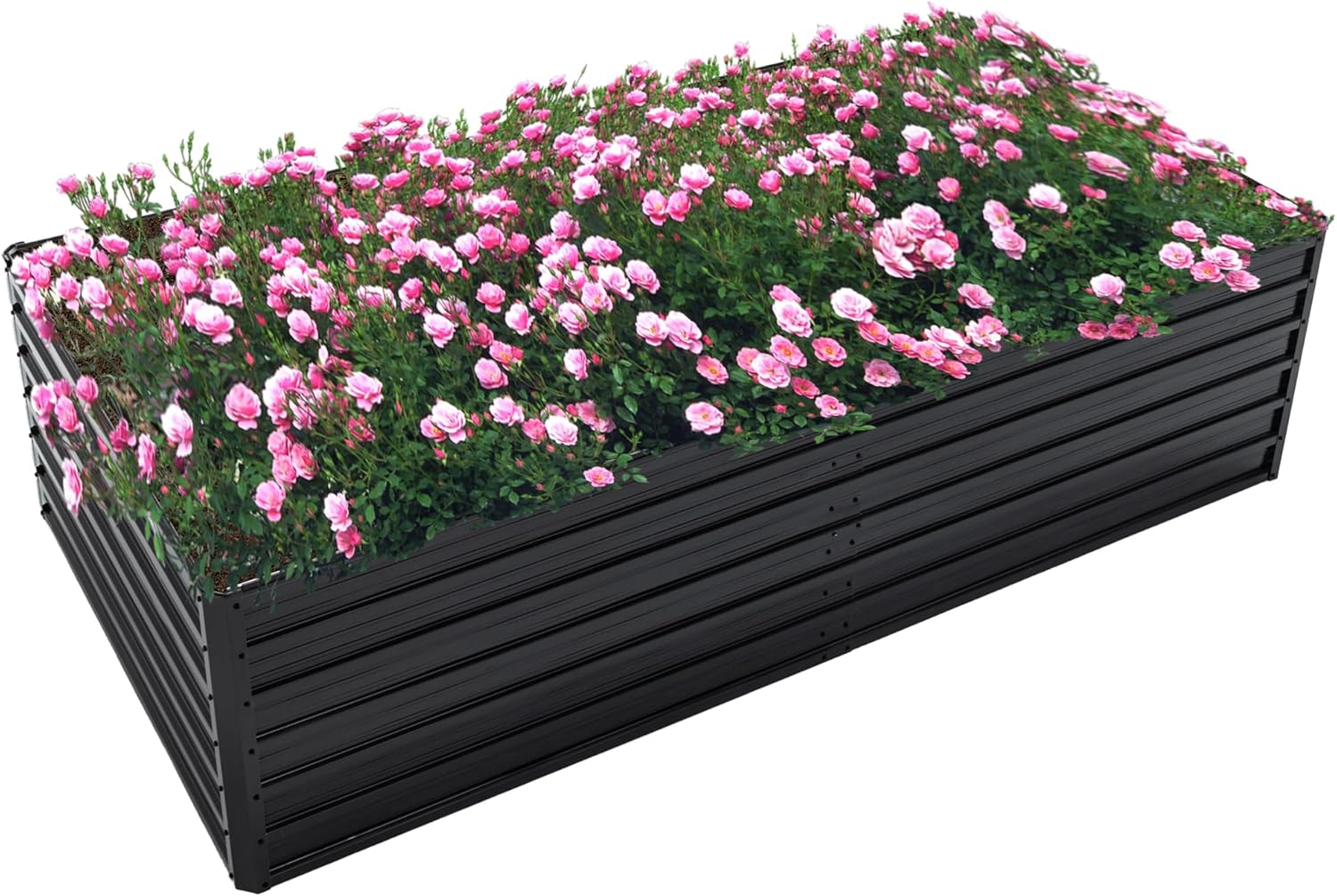 Raised Bed Planter Box - Gegalvaniseerde verhoogde moestuinbak 8x4x2ft buiten plantenbak