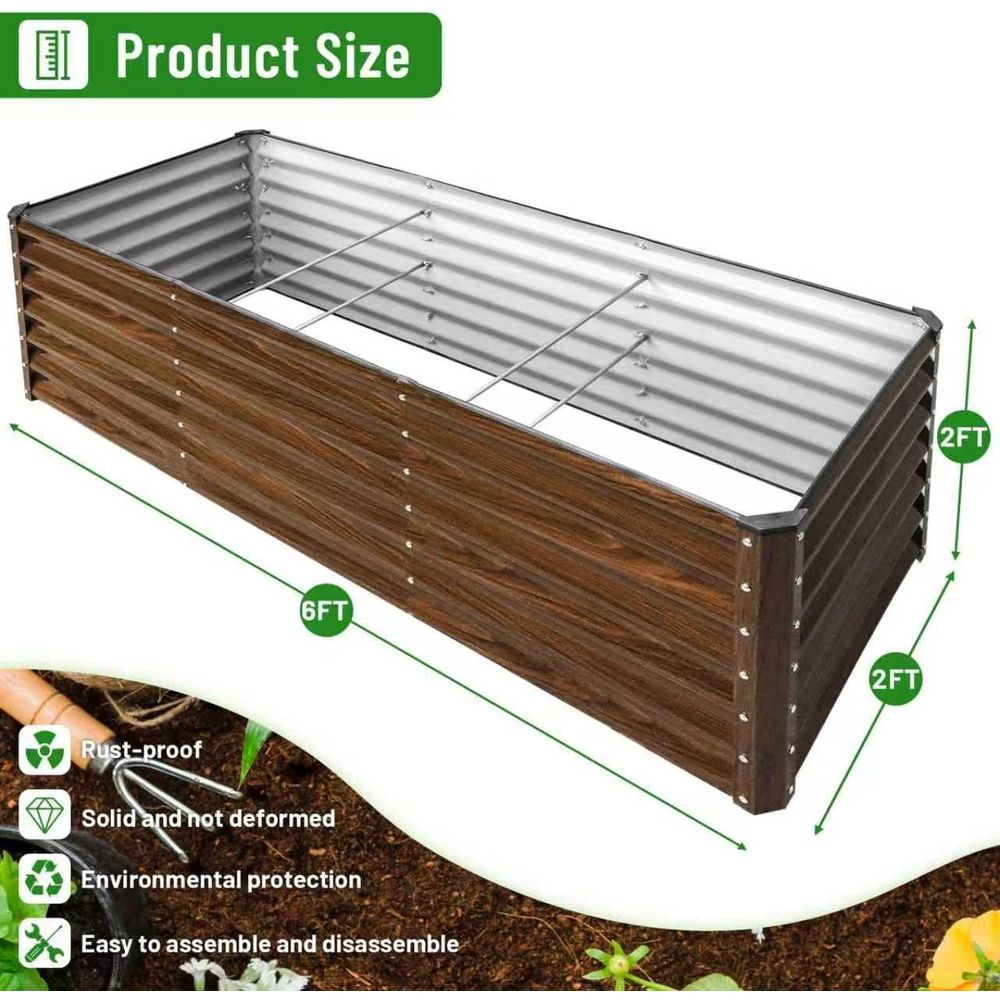 2-pack 6x2x2T gegalvaniseerde  - Raised Bed Planter Box recensie en prijs