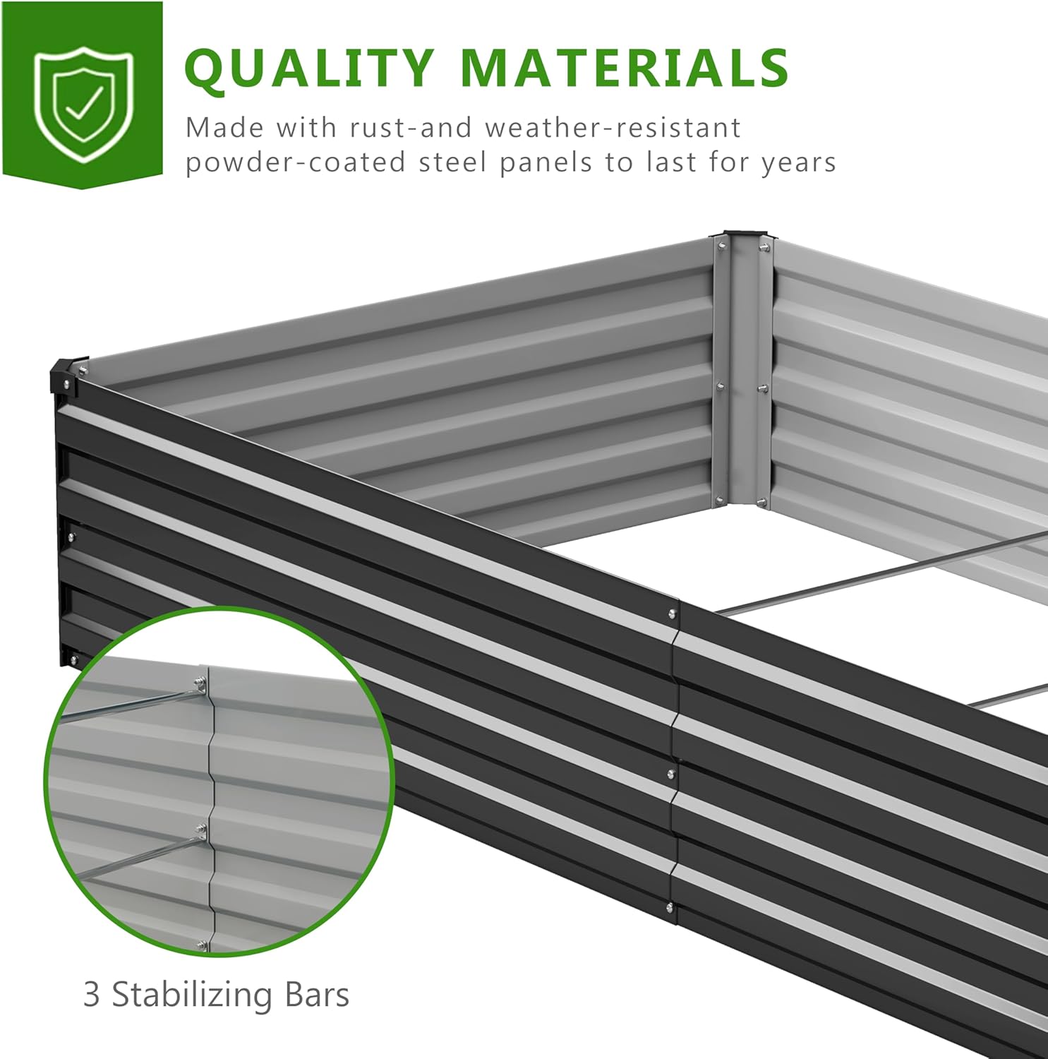 2 stuks 10x3x1ft gegalvaniseer - Raised Bed Planter Box recensie en prijs