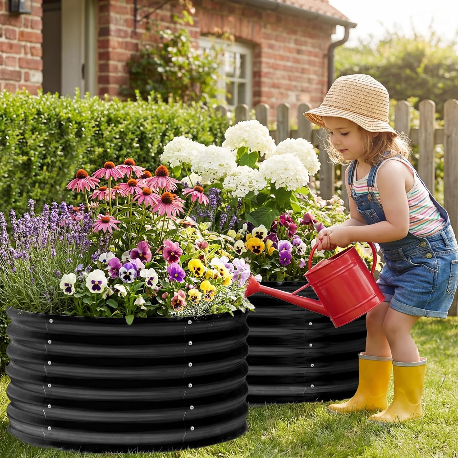 2-pack 2x2x1,5ft ronde gegalva - Raised Bed Planter Box recensie en prijs