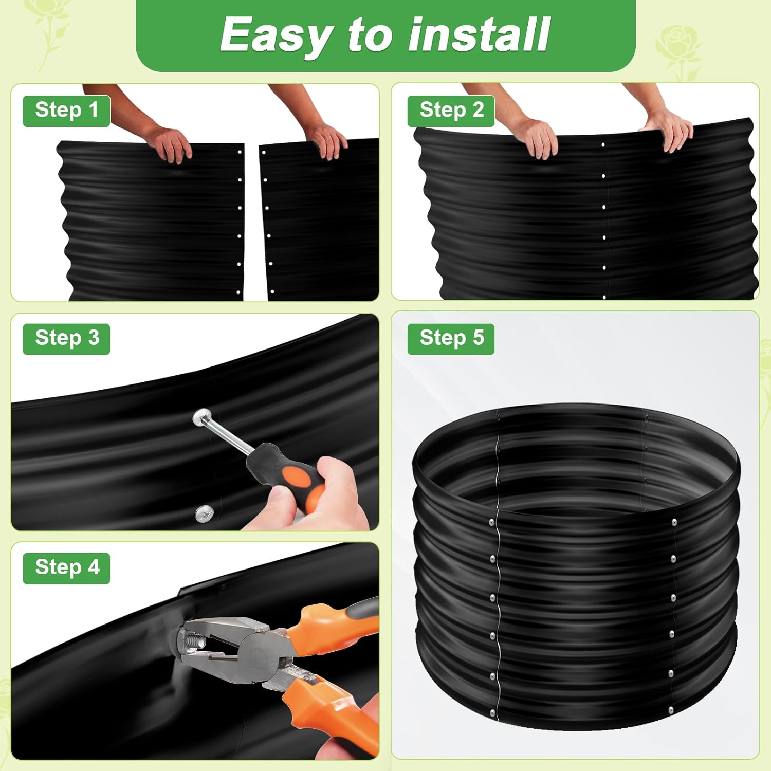 2-pack 2x2x1,5ft ronde gegalva - Raised Bed Planter Box recensie en prijs