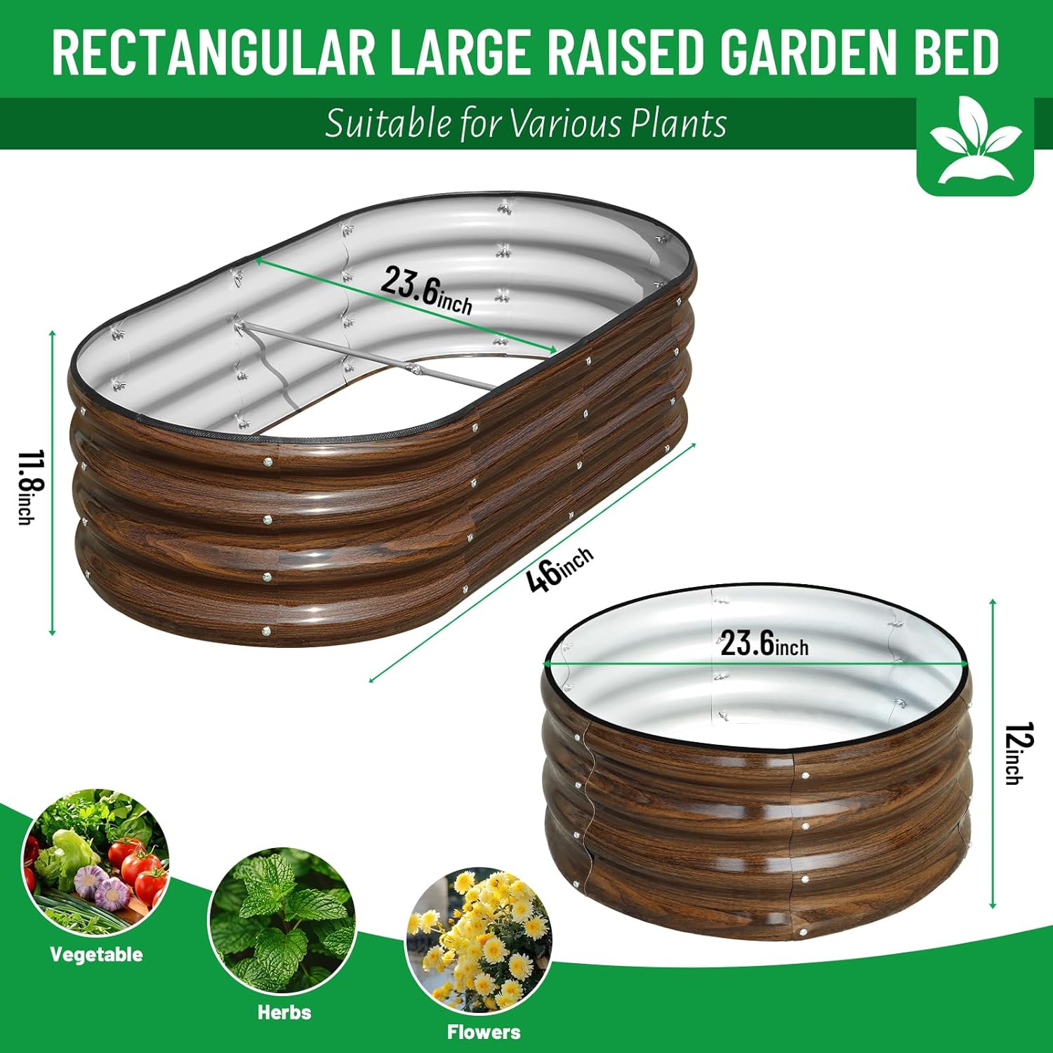 3-delige gegalvaniseerde stale - Raised Bed Planter Box recensie en prijs