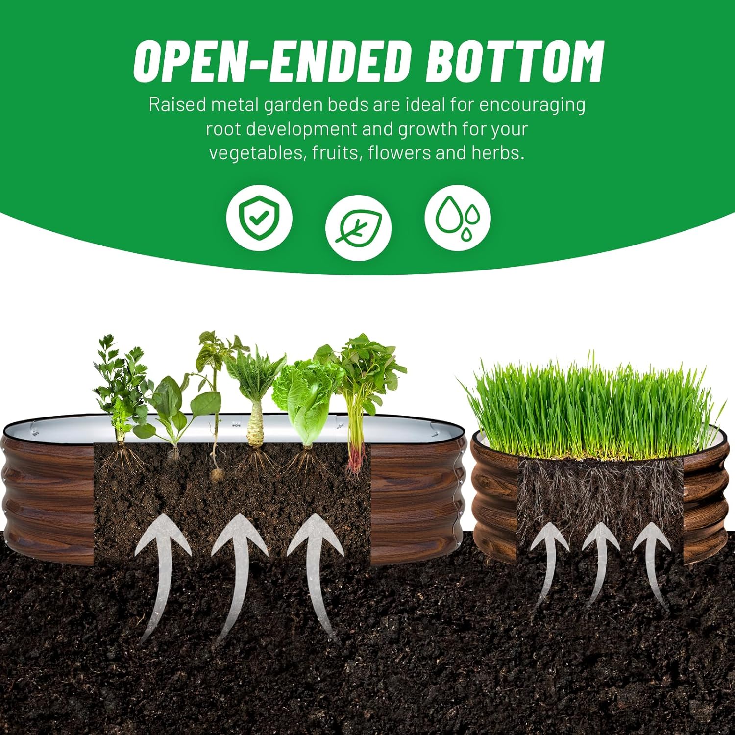 3-delige gegalvaniseerde stale - Raised Bed Planter Box recensie en prijs